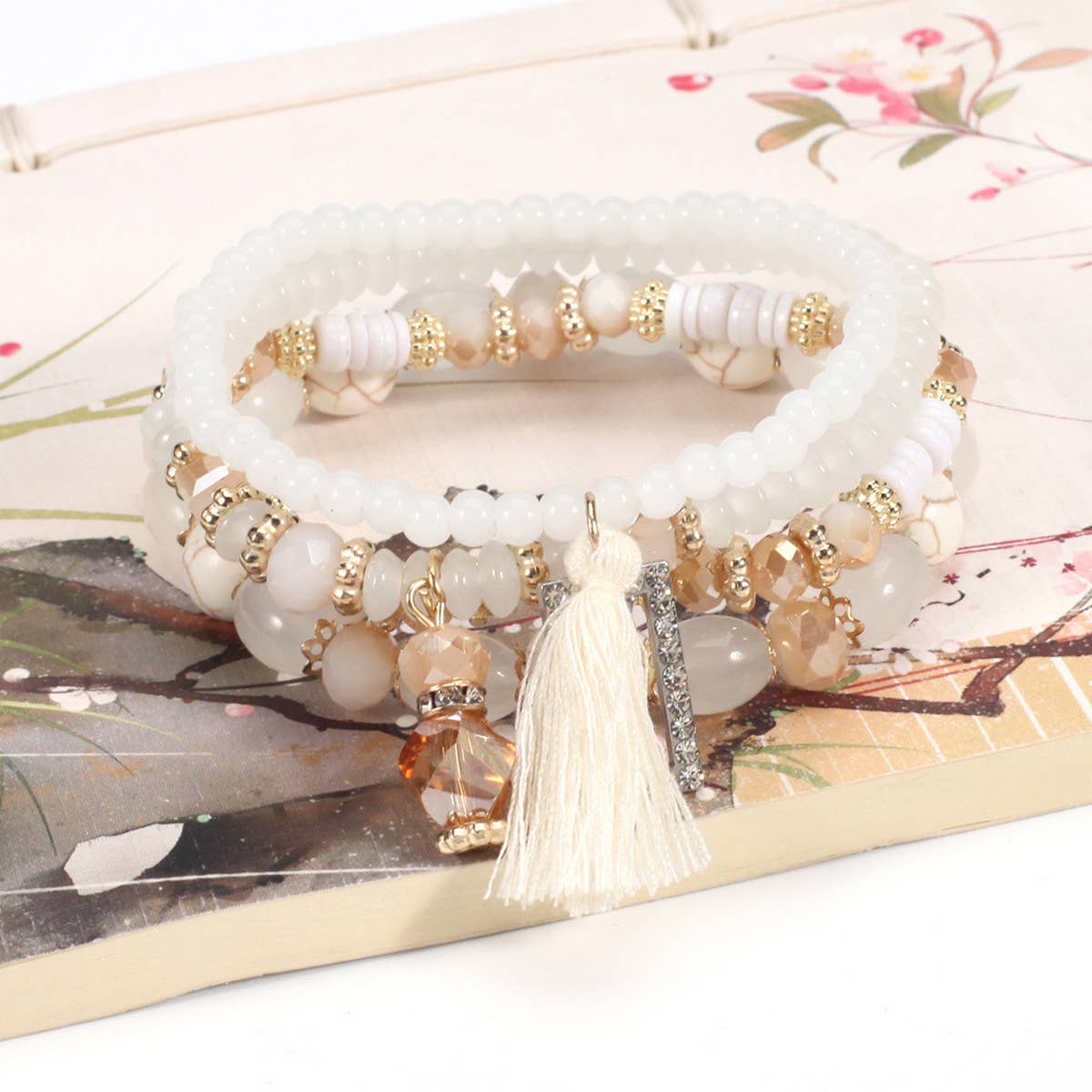 BOHEMIAN MULTI LAYERED TASSEL CRYSTAL BRACELET_CWAJE2215