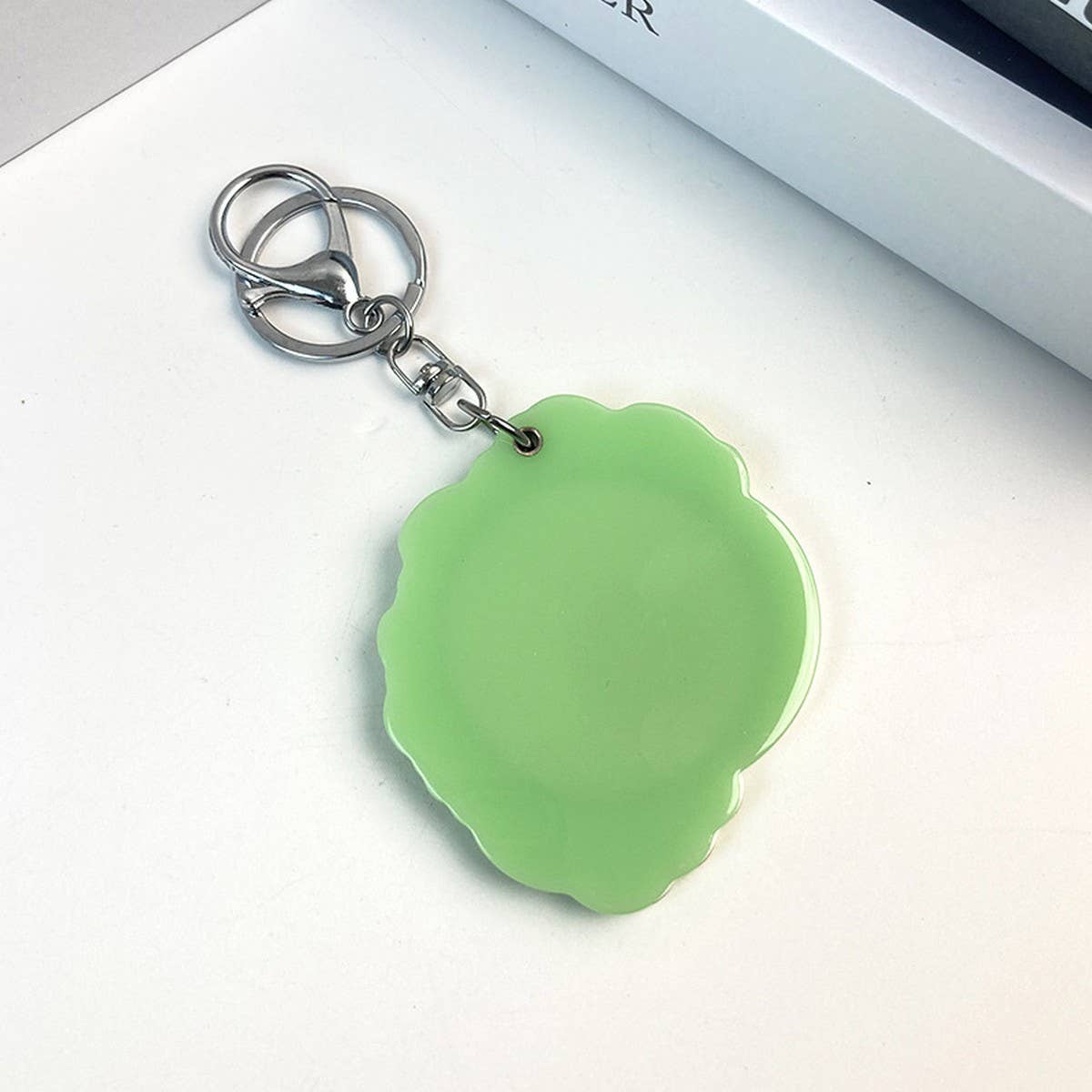 CUTE CABBAGE SLIDE MIRROR KEYCHAIN ACRYLIC_CWMM6376