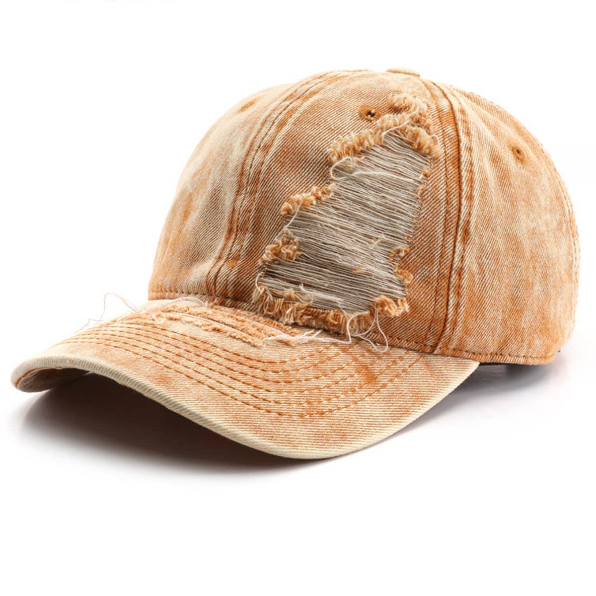 Vintage Washed Hole Baseball Cap For Men Women_Cwah0907