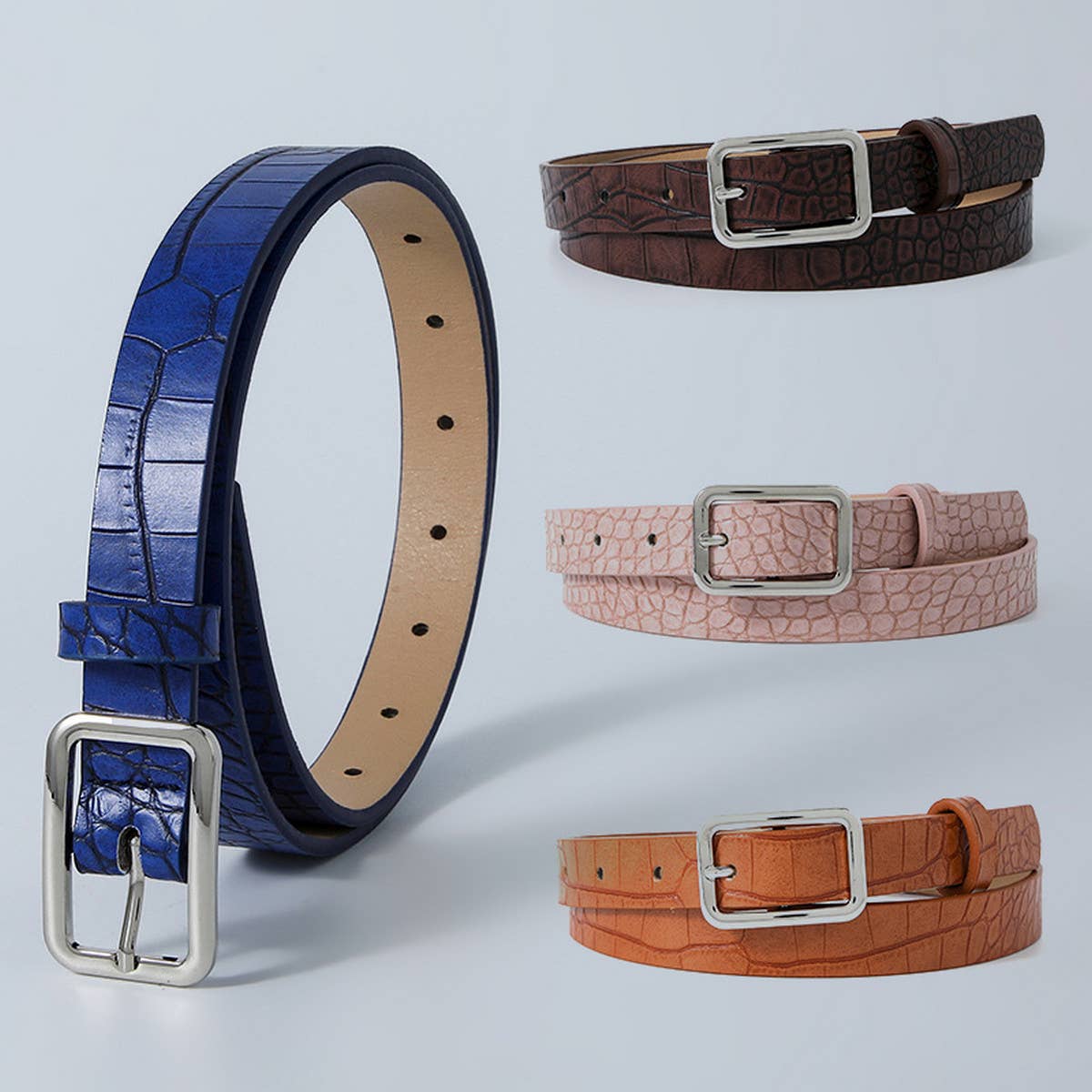Women New Retro Stone Pattern Belt_Cwabe0366