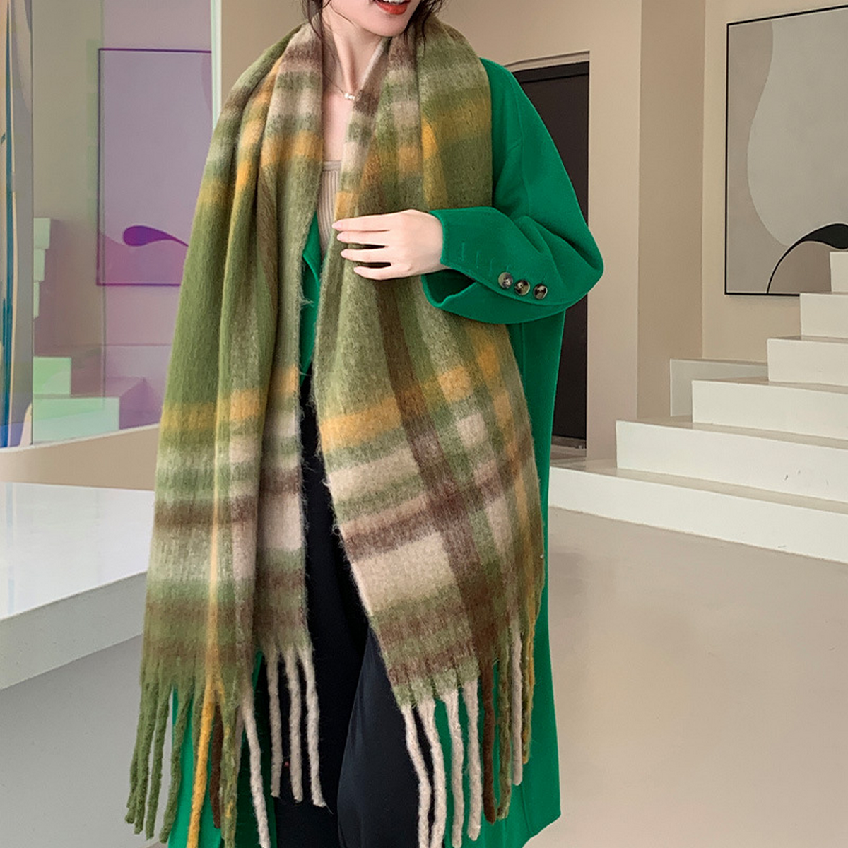 PLUSH AC SCARF THICK SOFT WINTER WRAP_CWASC2701