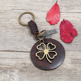 CREATIVE LOVE GRASS WOVEN LEATHER KEYCHAIN_CWMM4713