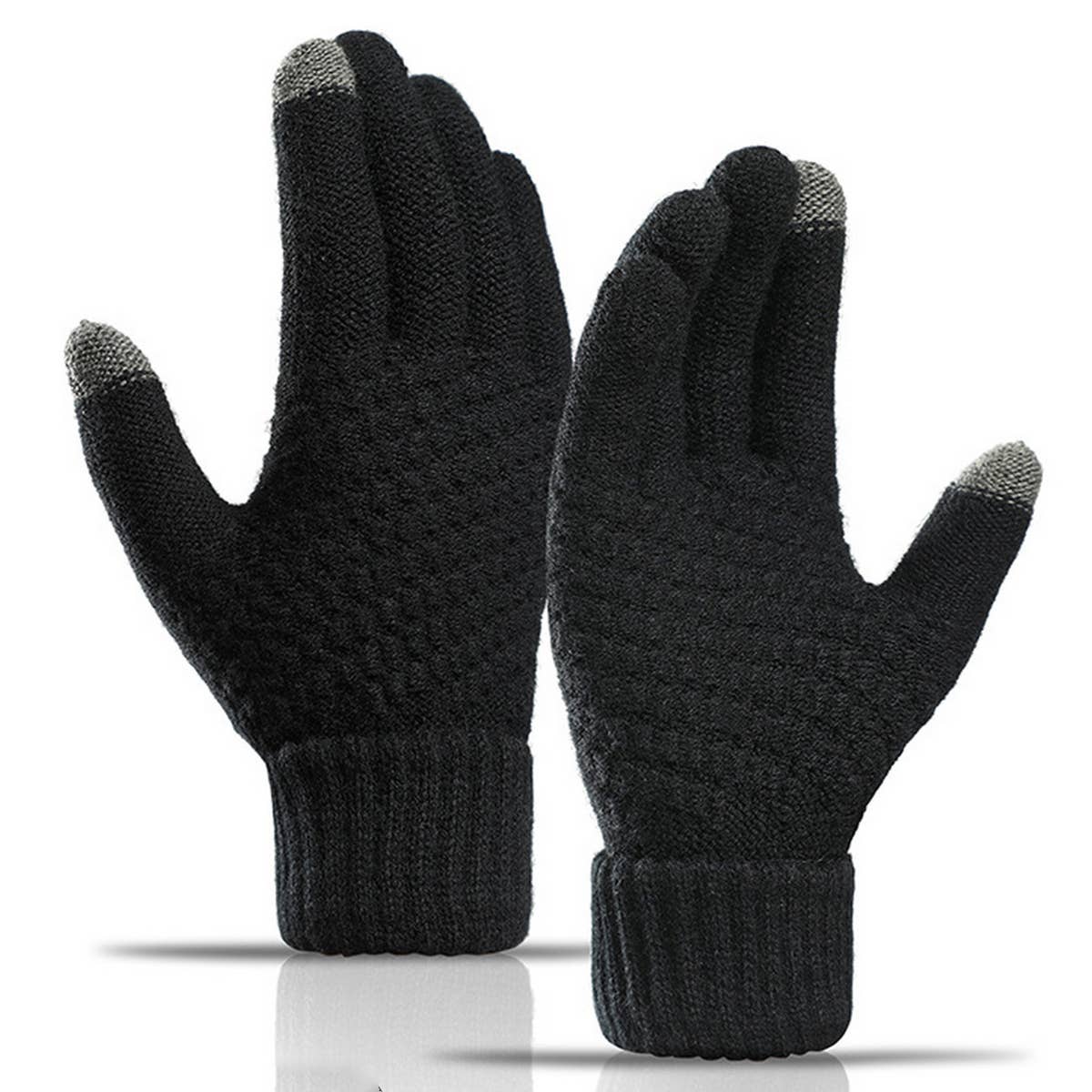 Unisex Touchscreen Gloves Soft Knit Winter Style_Cwag0022