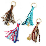 Womens Leather Tassel Bag Charm With Keychain_Cuab00437