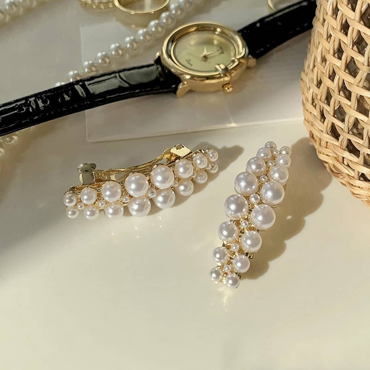 SIDE PEARL BANGS HAIRPIN FOREHEAD CLIP HEADDRESS_CWAHA4645