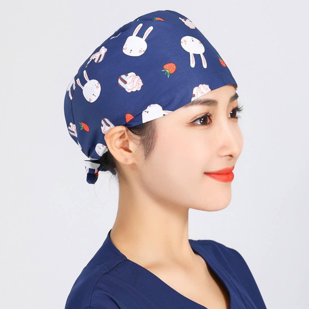 SWEATBAND COTTON PRINTED LACE UP WORK HAT_CWAH3327