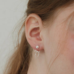 SWEET AND ELEGANT PEARL BOW EARRINGS_CWMM5510