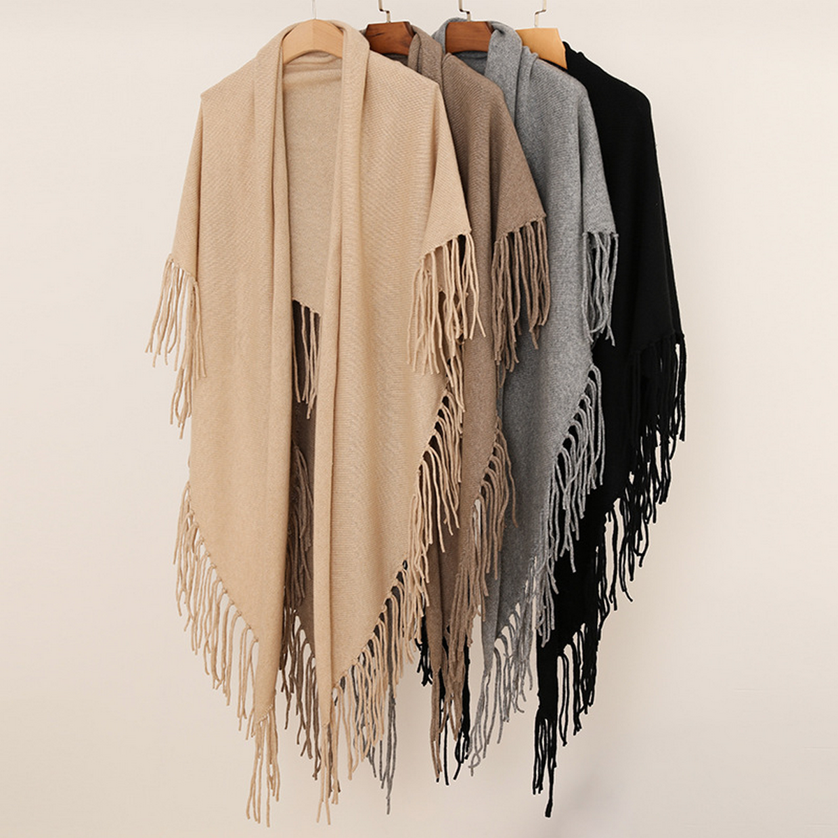 Wome Warm Triangle Scarfcashmere Knit_Cwasc2703