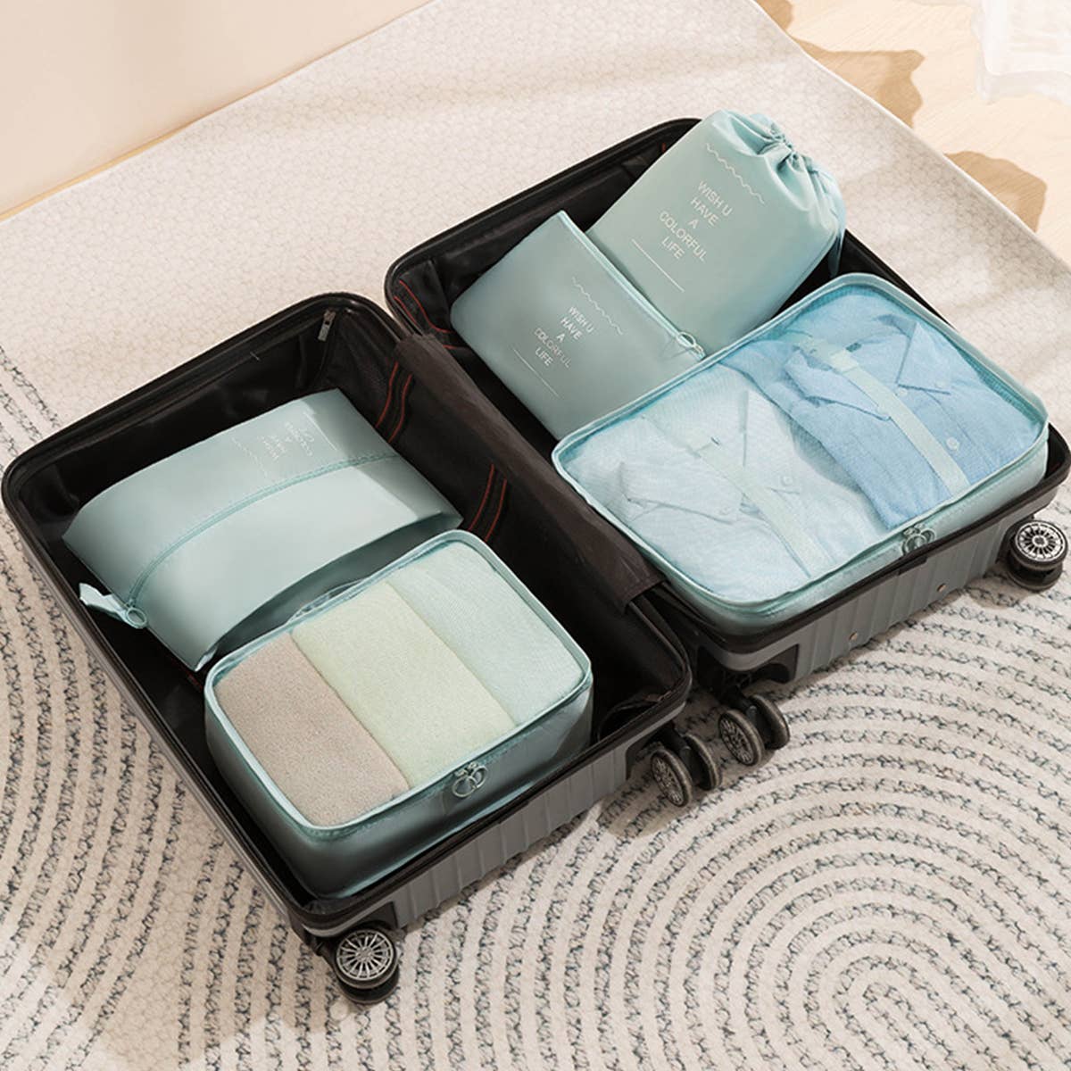 5SET LIGHTWEIGHT TRAVEL LUGGAGE ORGANIZER_CWAB0546
