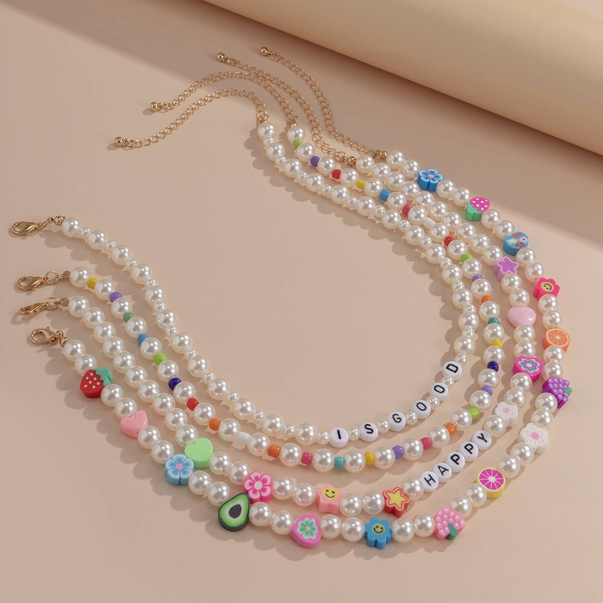 SIMPLEAND FLOWER BRAIDED MIX AND MATCH NECKLACE_CWAJE1497