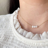 NATURAL STONE ABACUS BEAD WOMENS NECKLACE_CWAJE1062