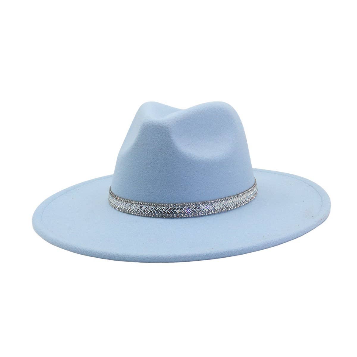 MEN WOMEN WOOL BLEND FEDORA HAT HEART TOP_CWAH04376