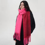 AUTUMN WINTER DOUBLE COLOR FAUX CASHMERE SCARF_CWASC0329