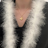 NEW CATS EYE STONE DESIGN BUTTERFLY NECKLACE_CWAJE3086