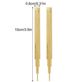 RHINESTONE DECOR METAL TASSEL DROP EARRINGS_CWAJE0451