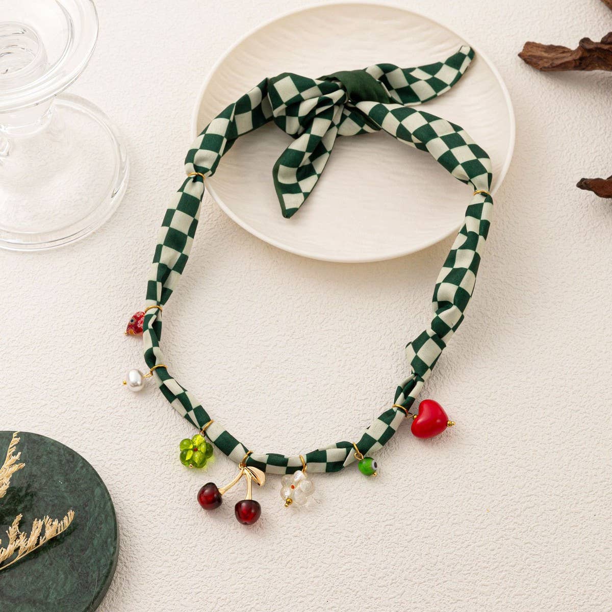 Trendy Scarf Chain Necklace With Sun Moon & Heart_Cwaje05662