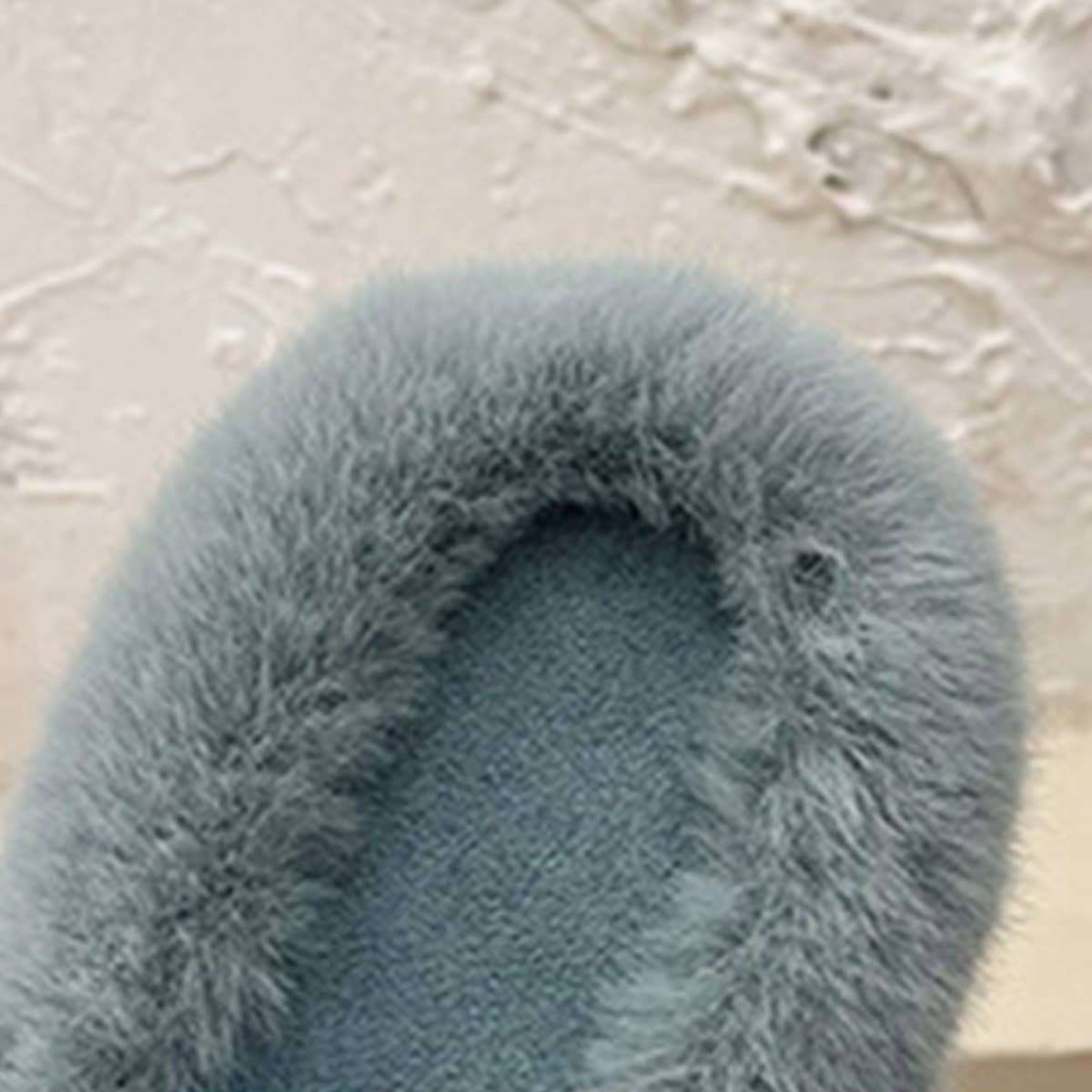 Wear Thick Bottom Of Plush Slippers Outside