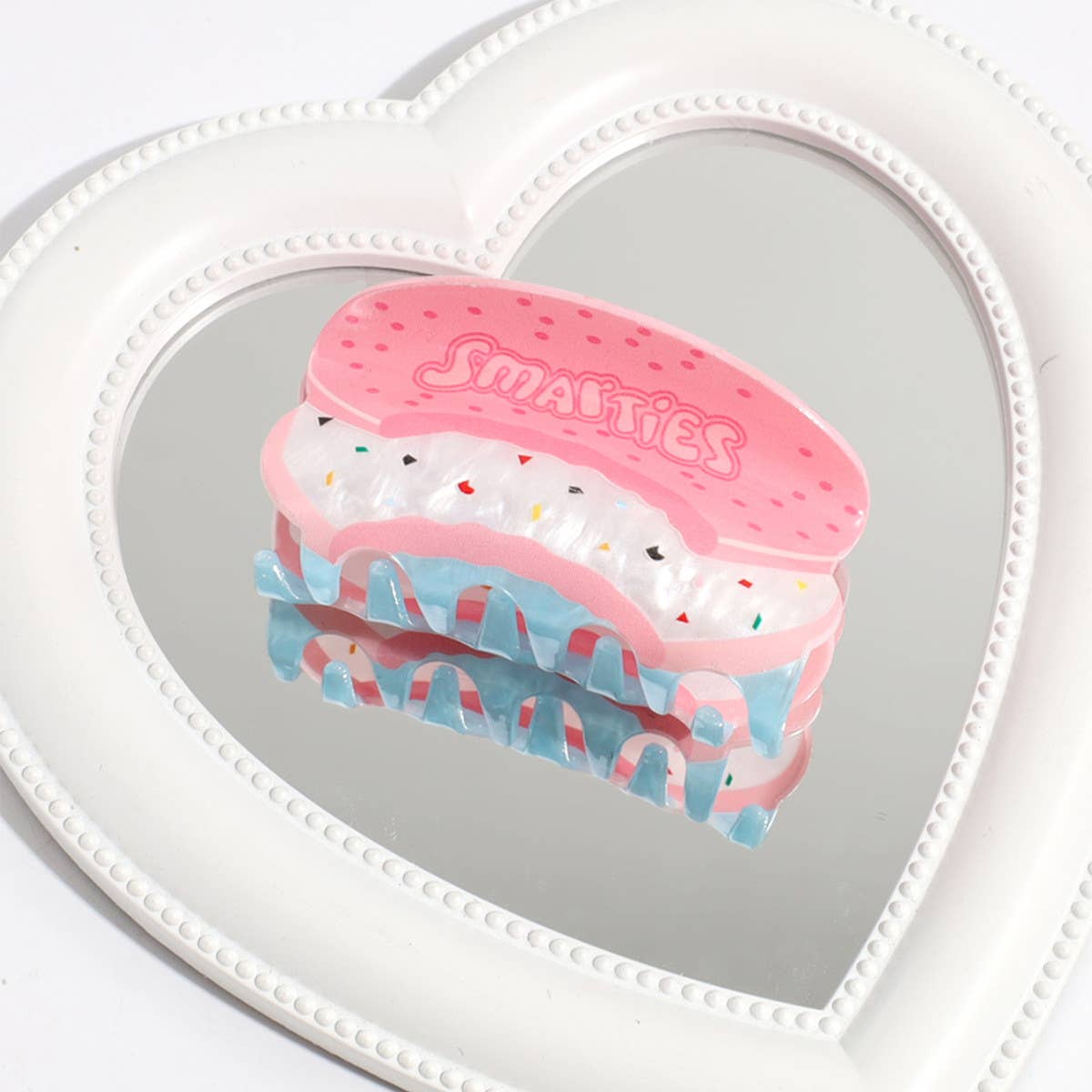 Vintage Acetate Hair Claw Angel Button Clip