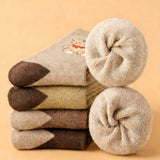 Cute Bear Terry Slouchy Sleep Crew Socks_Cwms03364