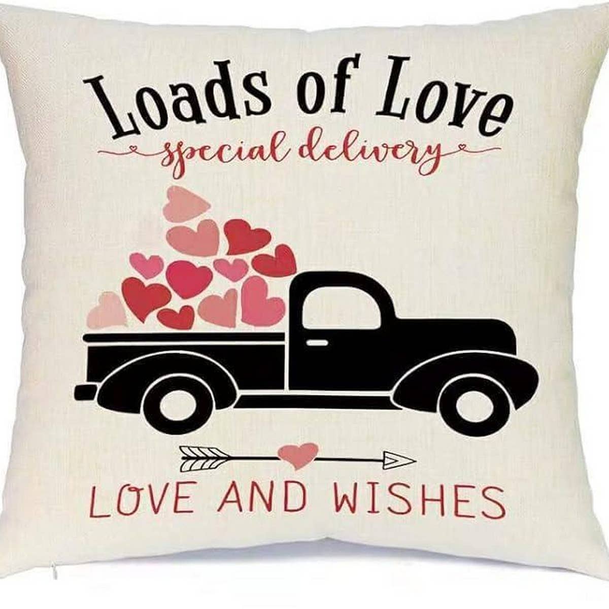 SIMPLE VALENTINES DAY LETTER PRINT PILLOWCASE_CWMM0778