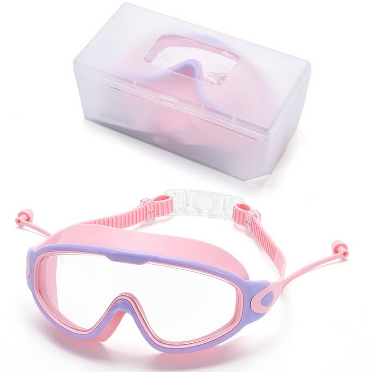 LARGE FRAME SWIM GOGGLES HD ANTI FOG MIRROR LENS_CWASG1047