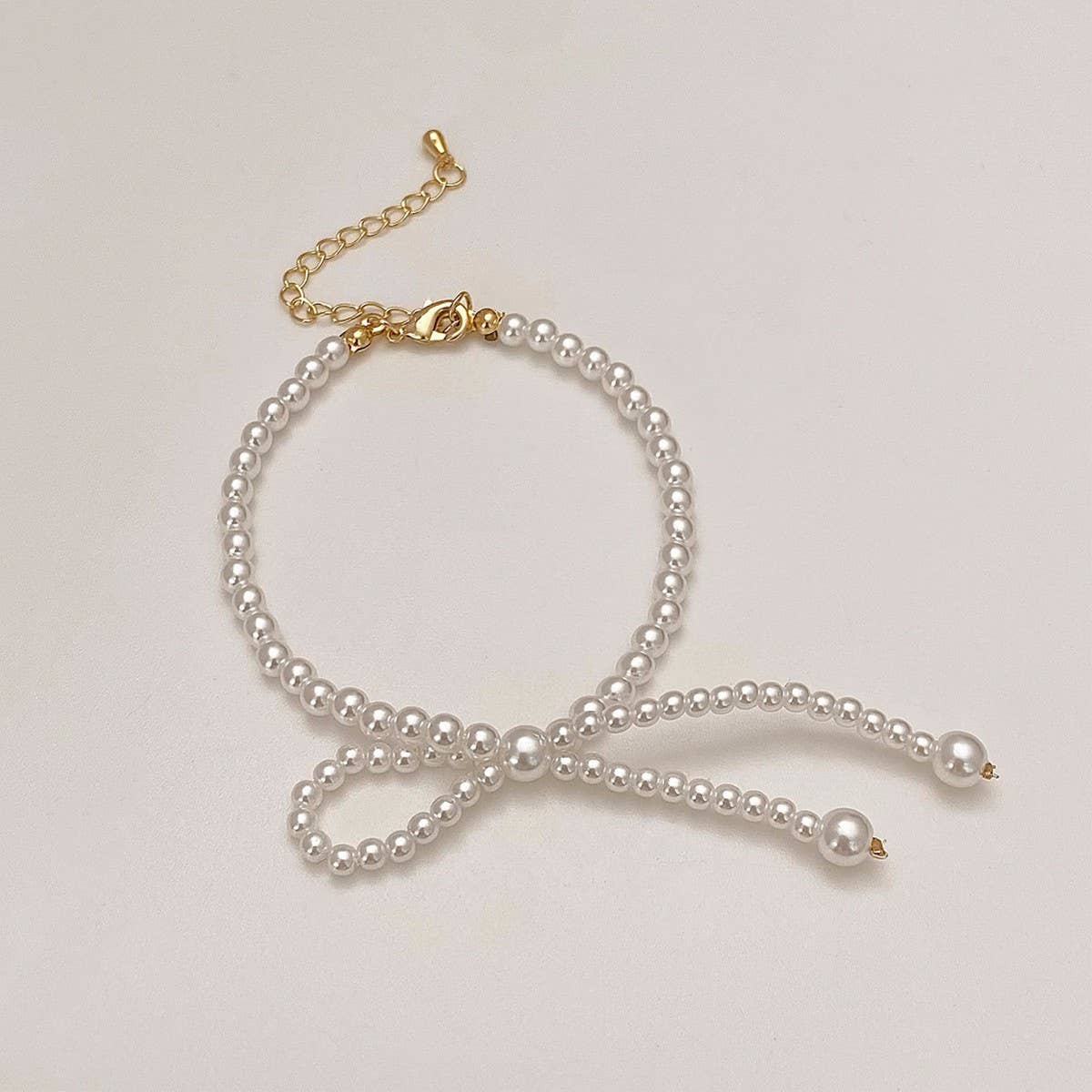 SUPER FAIRY SWEET BOW CLAVICLE NECKLACE FOR WOMEN_CWAJE3079