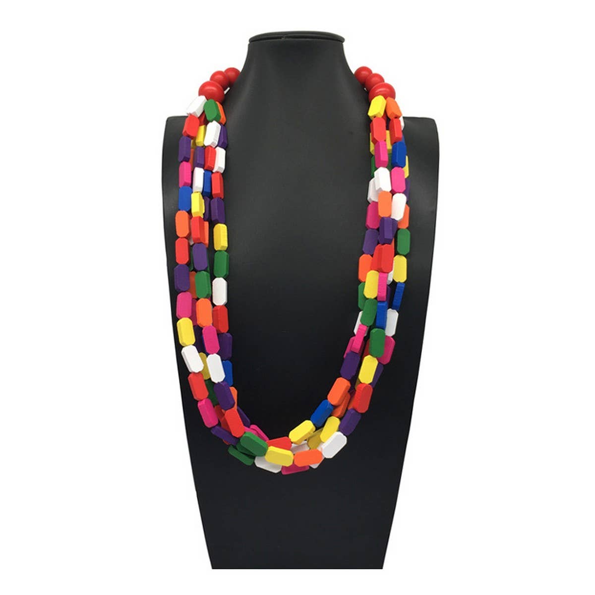 MULTI LAYERED COLORFUL BEADED HANDMADE NECKLACE_CWMM4912