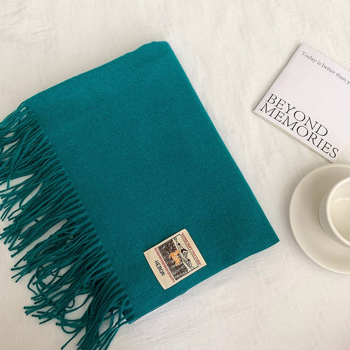 SOLID COLOR FAUX CASHMERE SCARF WINTER WRAP_CWASC2303