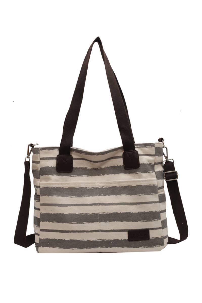 STRIPE SQUARE SHOPPERS BAG_CWAB0513