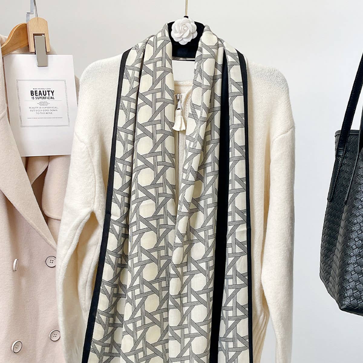 Velvet Scarf Fall/Winter Floral Wrap For Women_Cwasc0898