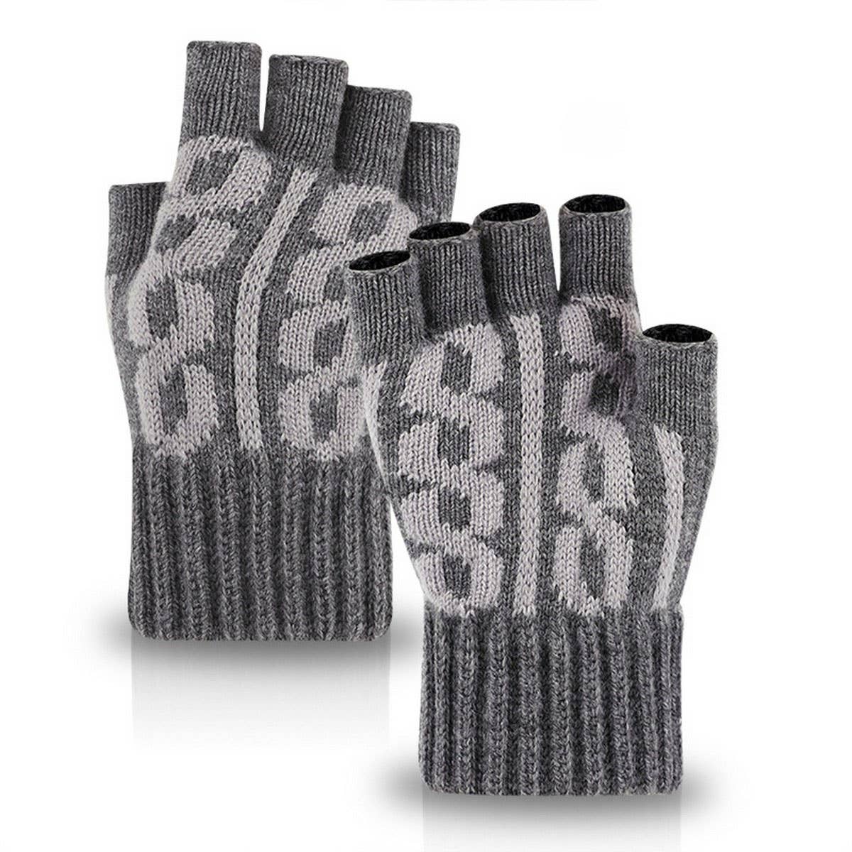 MENS KNITTED HALF FINGER WINTER PLUSH GLOVES_CWAG0228