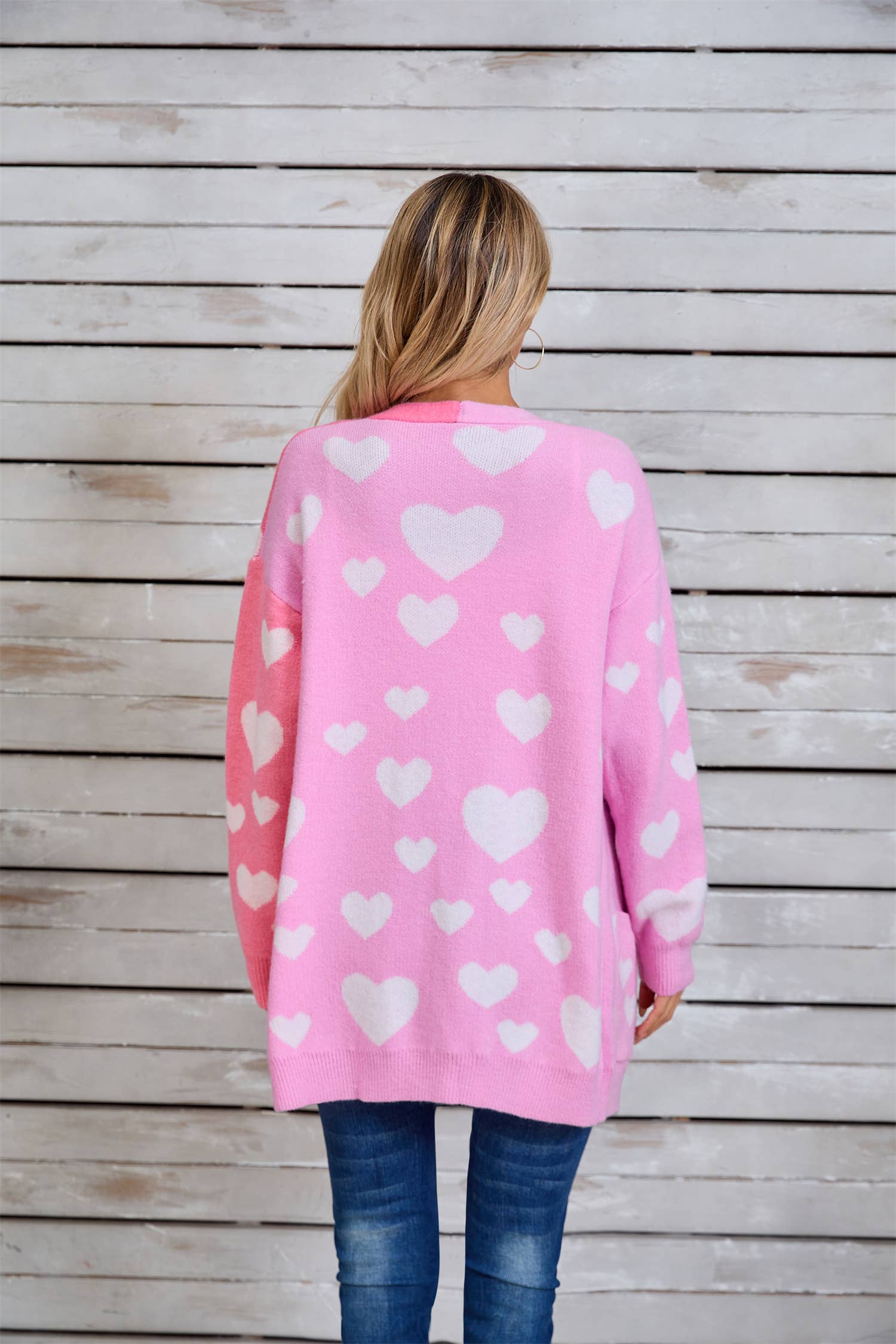 Valentines Day Long Cardigan Love Sweater