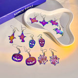 HALLOWEEN TRENDY COLORFUL GRADIENT EARRINGS_CWAJE1845