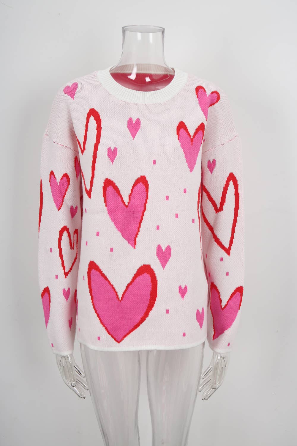 Valentines Day Love Jacquard Loose Knitwear