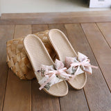 LINEN HOUSE SLIPPERS WITH INK WASH DESIGN_CWSHF0176