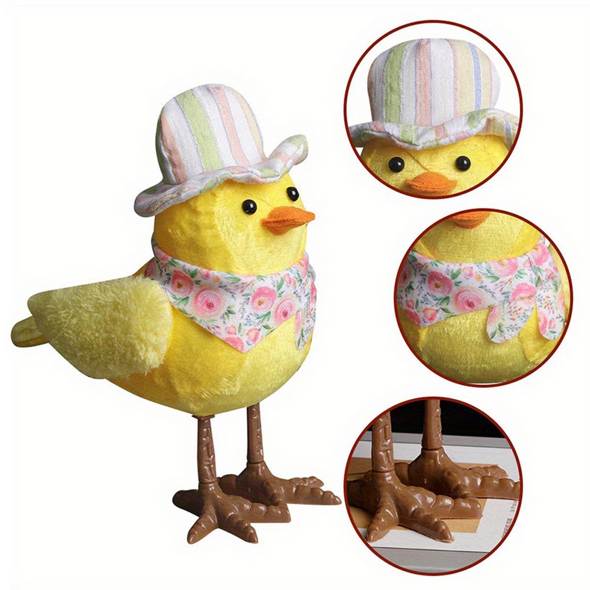 EASTER COUPLE LIGHTED YELLOW HOODED BIRD ORNAMENTS_CWMM3485