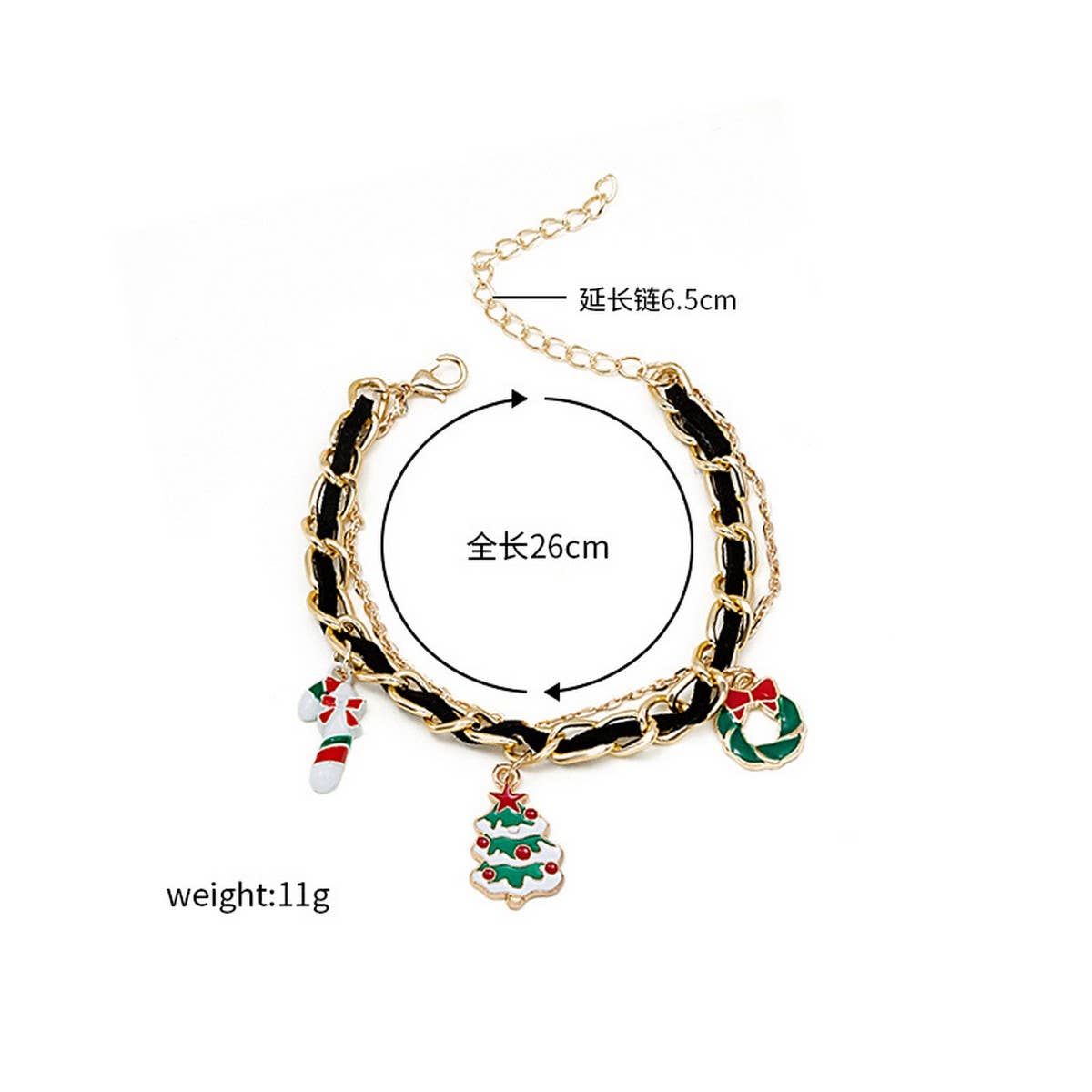 NEW CHRISTMAS STYLE MULTI LAYER CHAIN BRACELET_CWAJE1859
