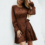 Temperament Commuter Long-Sleeved Dress