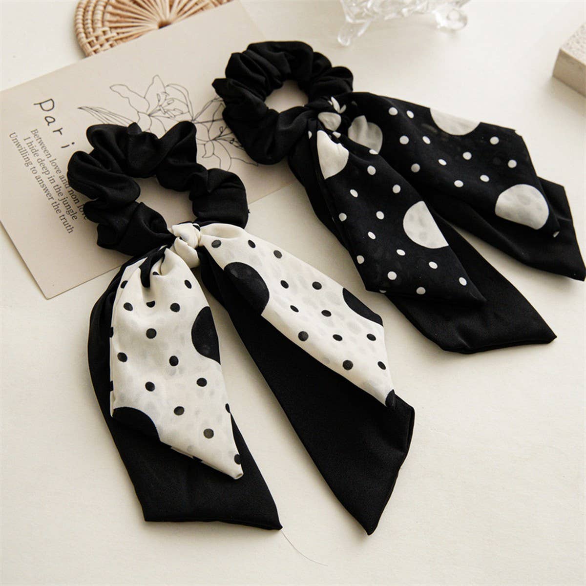 DOUBLELAYER RIBBON TASSEL HAIRBAND HAIRACCESSORIES_CWAHA4171