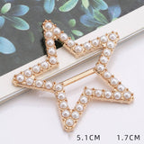 FIVE POINTED STAR PEARL INLAID SILK SCARF RING_CWMM2118