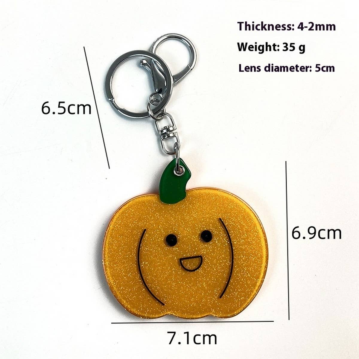 PUMPKIN KEYCHAIN MAKEUP MIRROR CUTE PORTABLE_CWMM6382