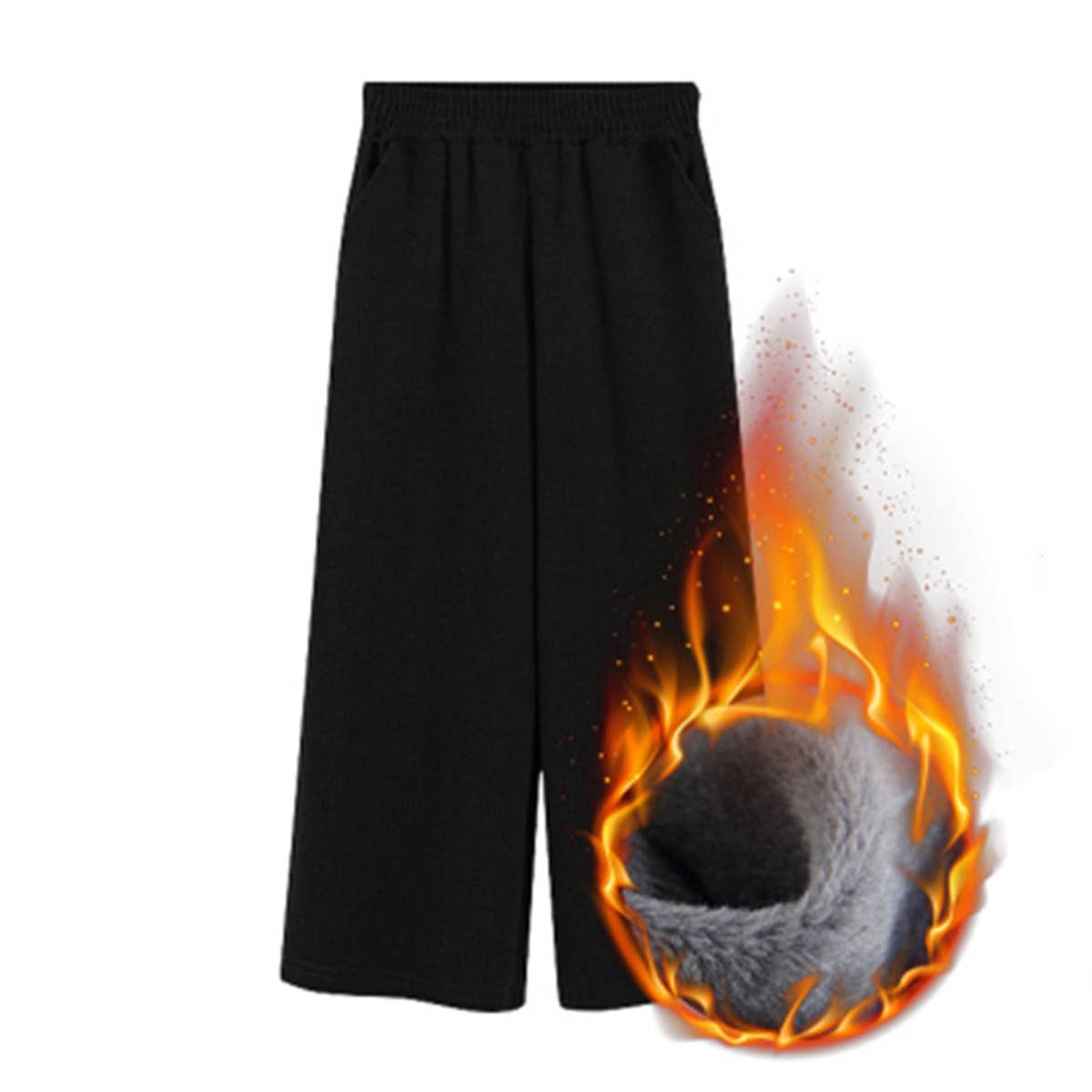 Womens Wide-Leg Pants With Loose, High-Waisted Draping