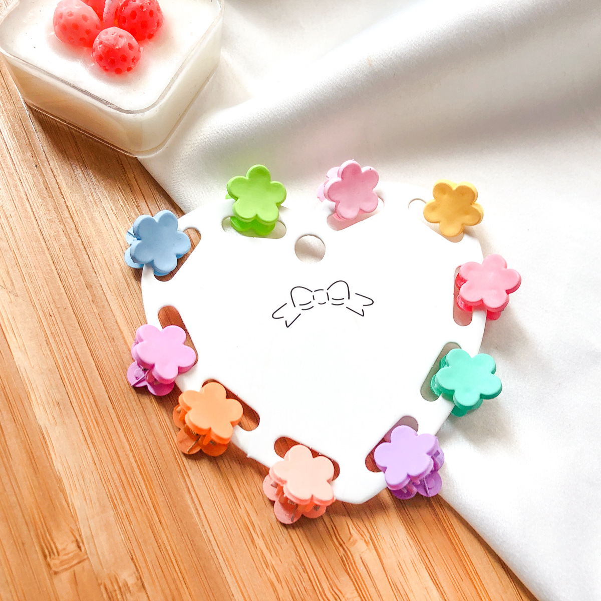 10PCS MINI HAIR CLAW SET CANDY COLOR CUTE CLIPS_CWAHA0716