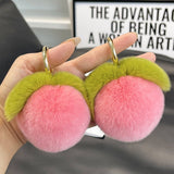 CUTE LITTLE PEACH CAR KEYCHAIN BAG PENDANT GIFT_CWMM2536