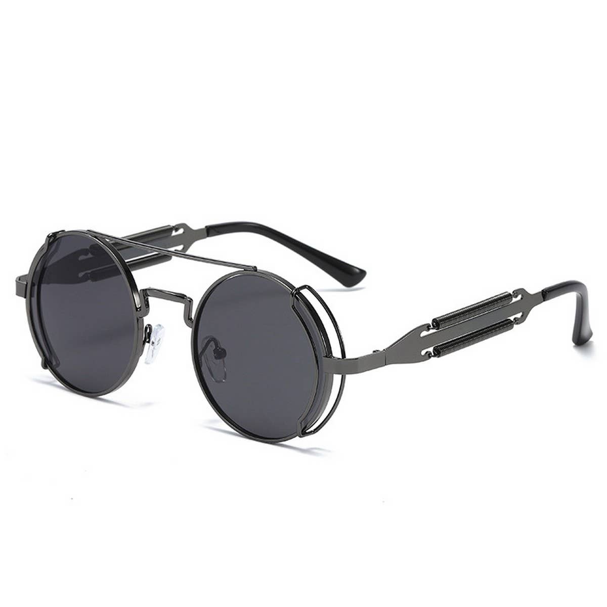 METAL ROUND FRAME STEAMPUNK METAL SUNGLASSES_CWASG0269