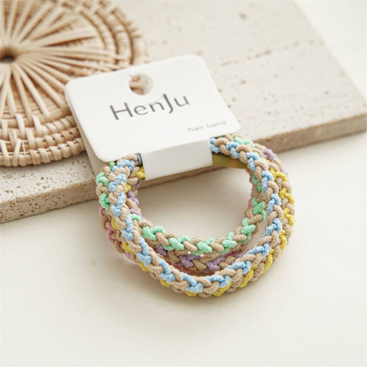 CANDY COLOR TWISTED HAIR TIES CUTE RUBBER BANDS CWAHA0339