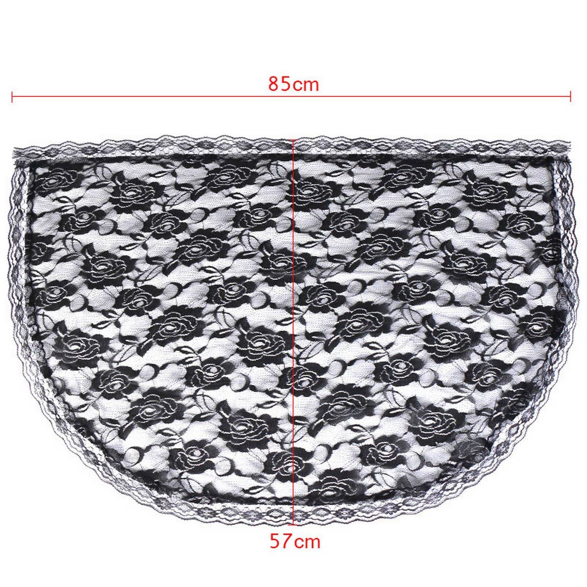 BRIDAL LACE HEADSCARF SHAWL SINGLE LAYER VEIL_CWMM1985