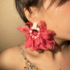 HANDMADE WOVEN NET EARRINGS BOLD ARTISTIC DESIGN_CWMM6269