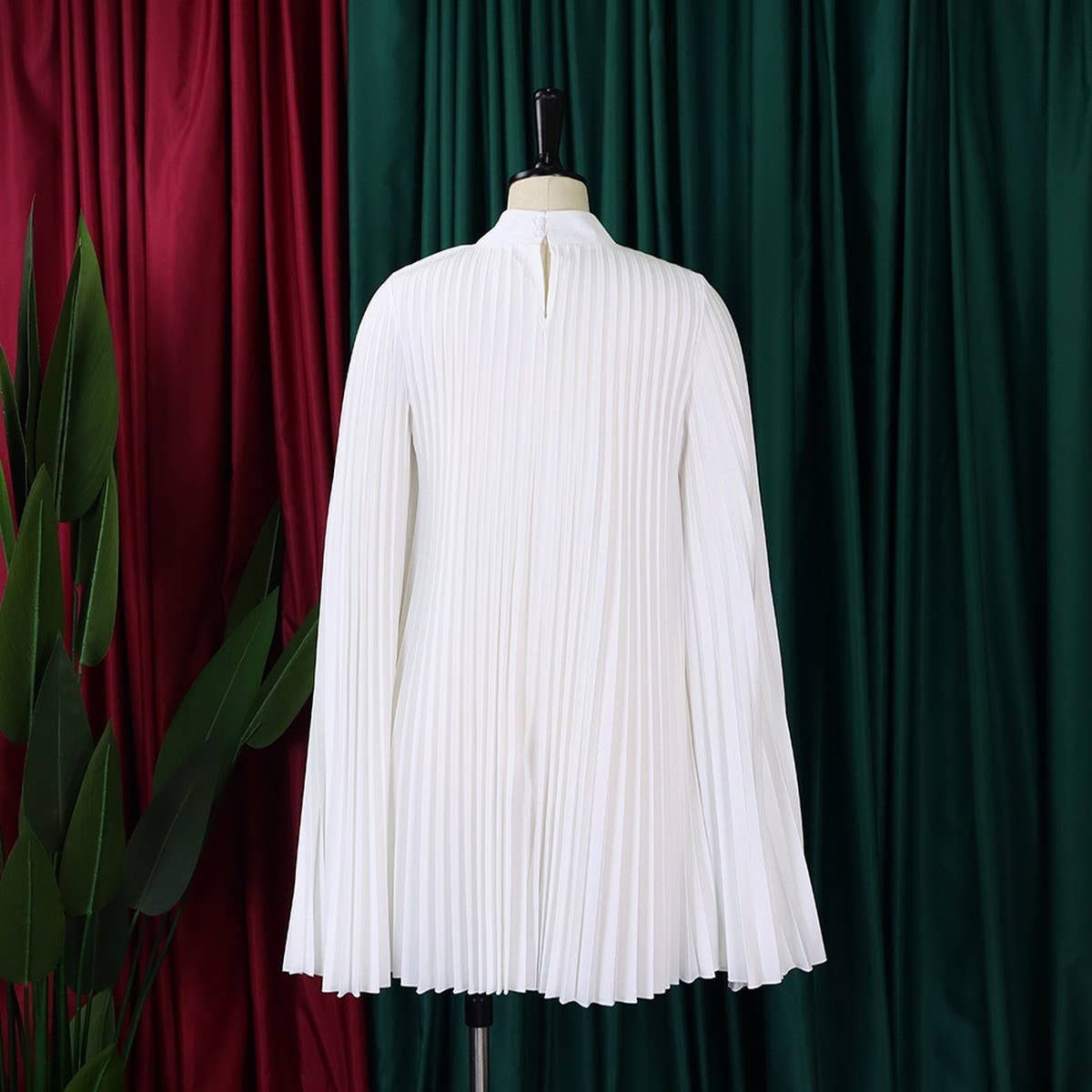 FASHION LOOSE CAPE BAT SLEEVE PLUS SIZE DRESS_CWDMD3703