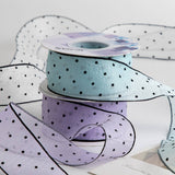 POLKA DOT FLOCKING RIBBON HANDMADE DIY BOW RIBBON_CWMM5781
